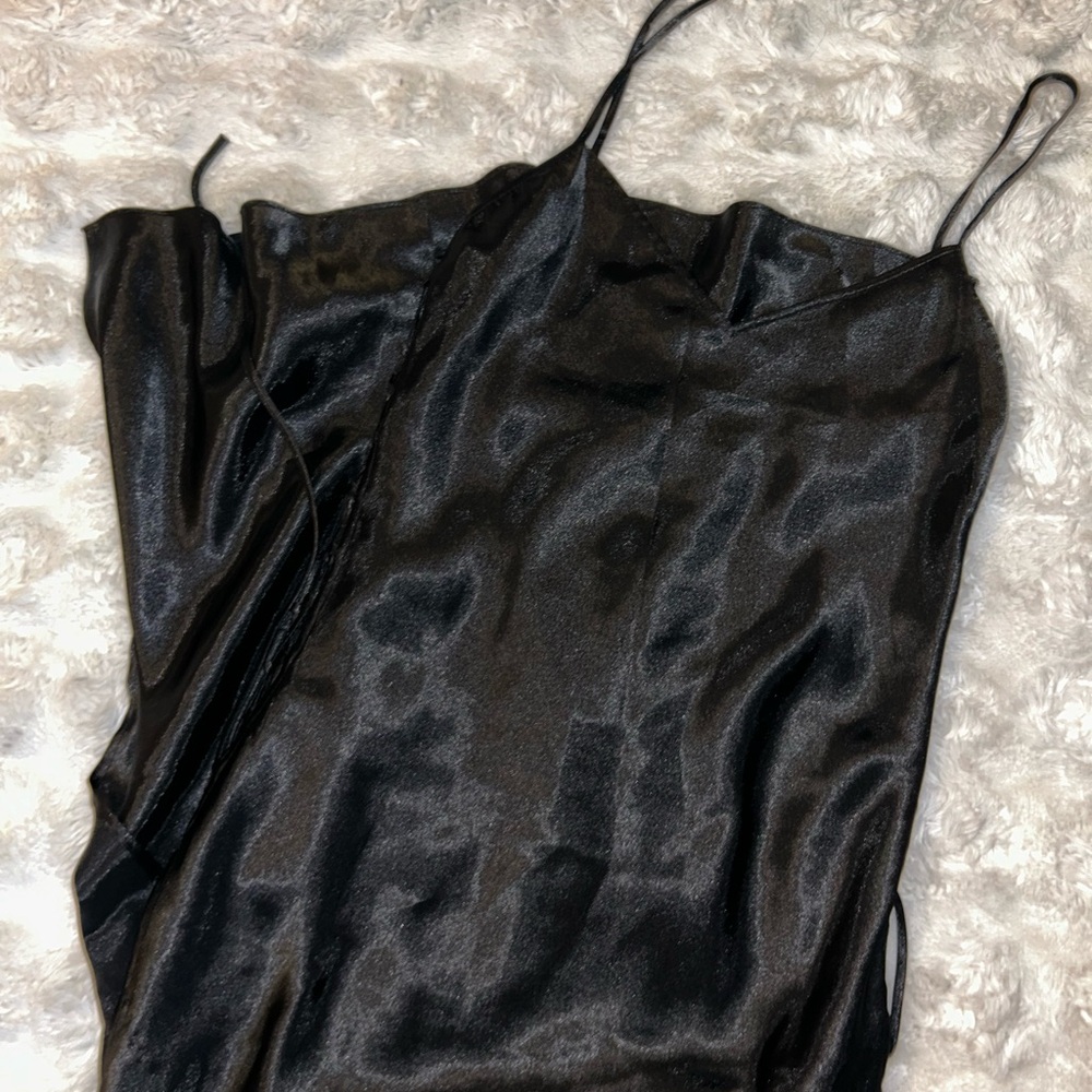 Vintage Victoria’s Secret Black Satin Slip Dress